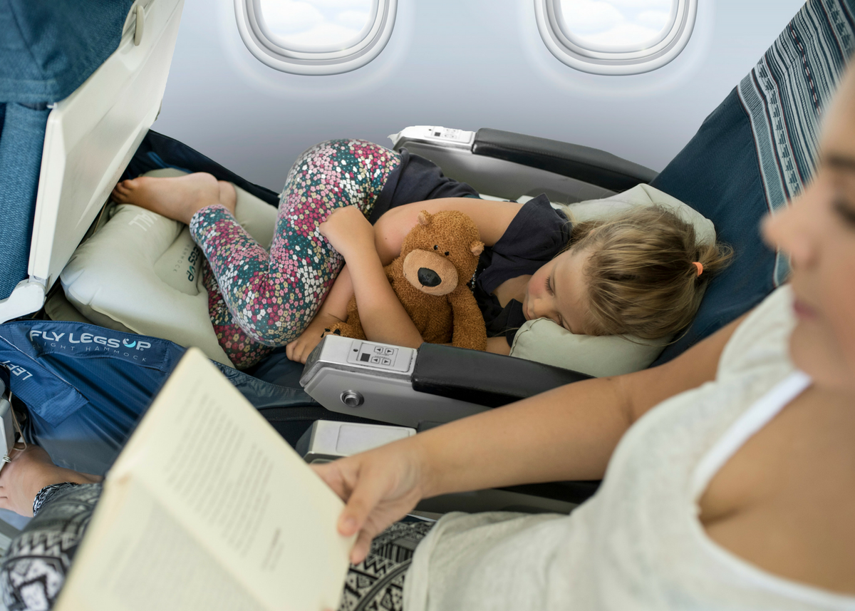 Fly legsUp – Lit pour avion (pour enfants âgés entre 0 et 9 ans